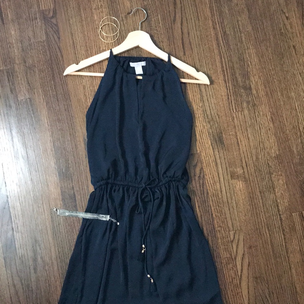 H&M Navy Silky Maxi